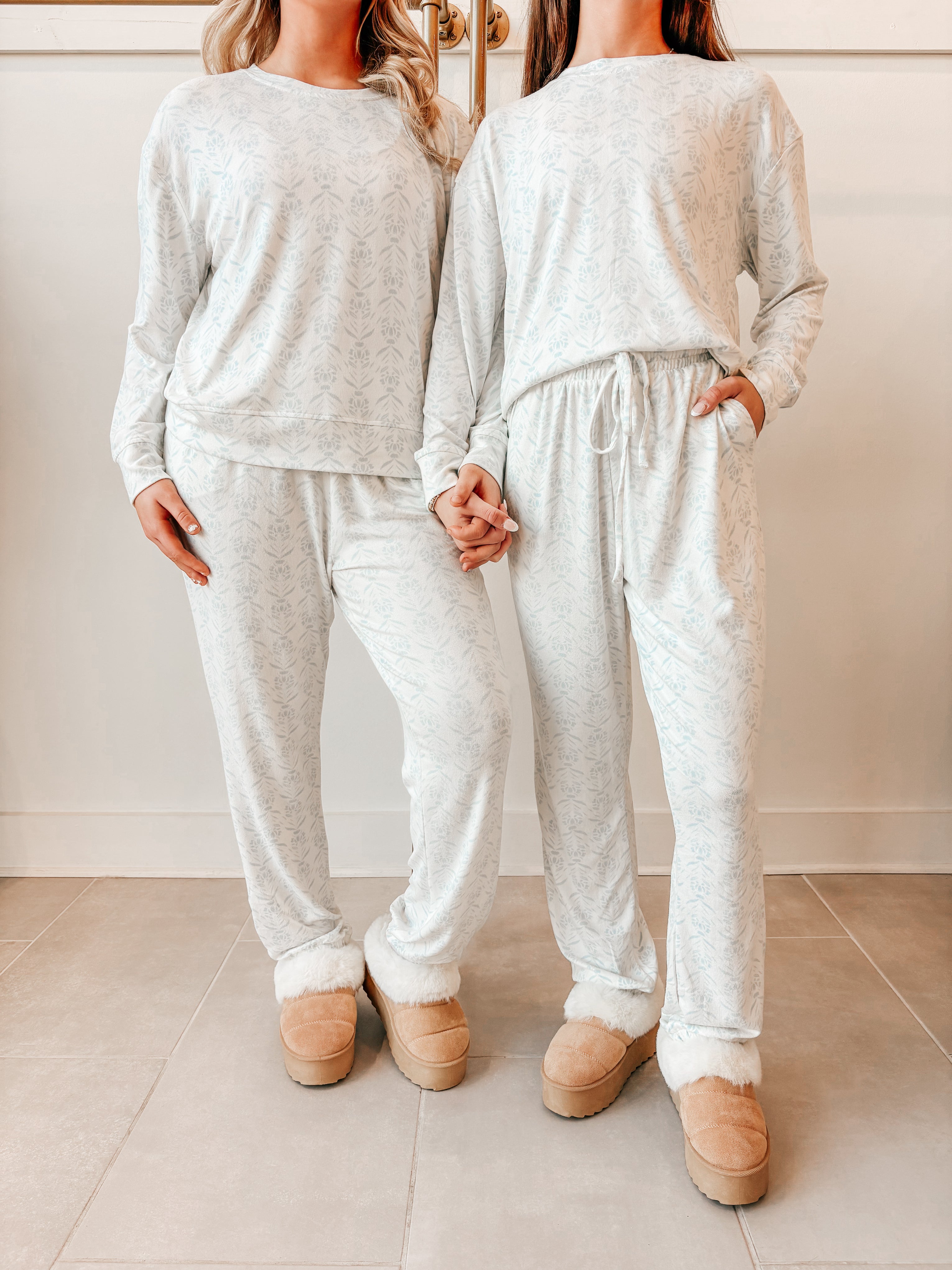 Palm Damask-Light Blue Sophie Set