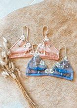 Load image into Gallery viewer, Daisy Embroidered Mesh Bralette
