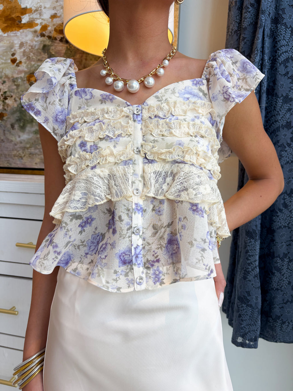 Butterfly Lace Blouse