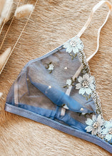 Load image into Gallery viewer, Daisy Embroidered Mesh Bralette
