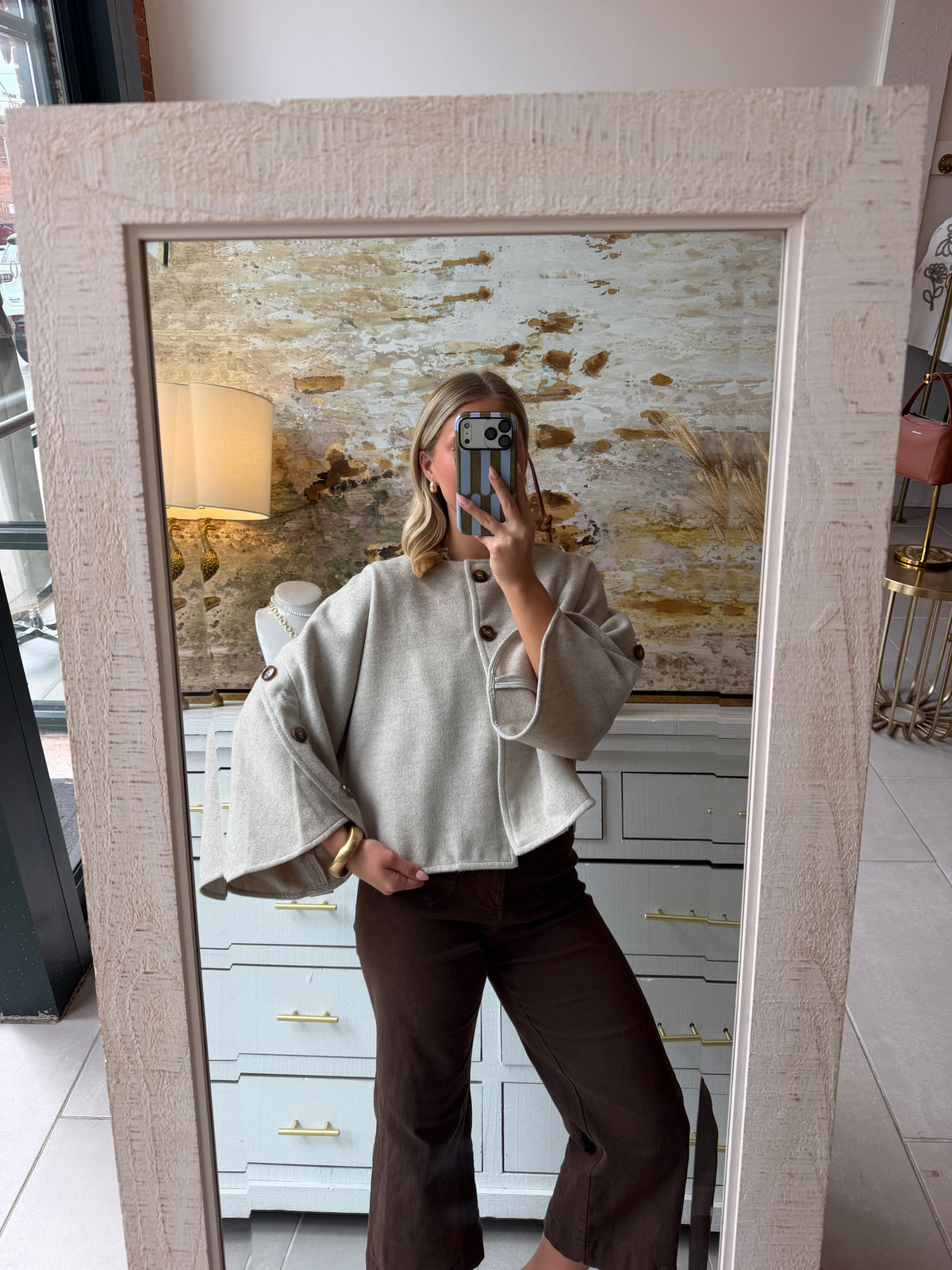 The Ivory Button Pullover