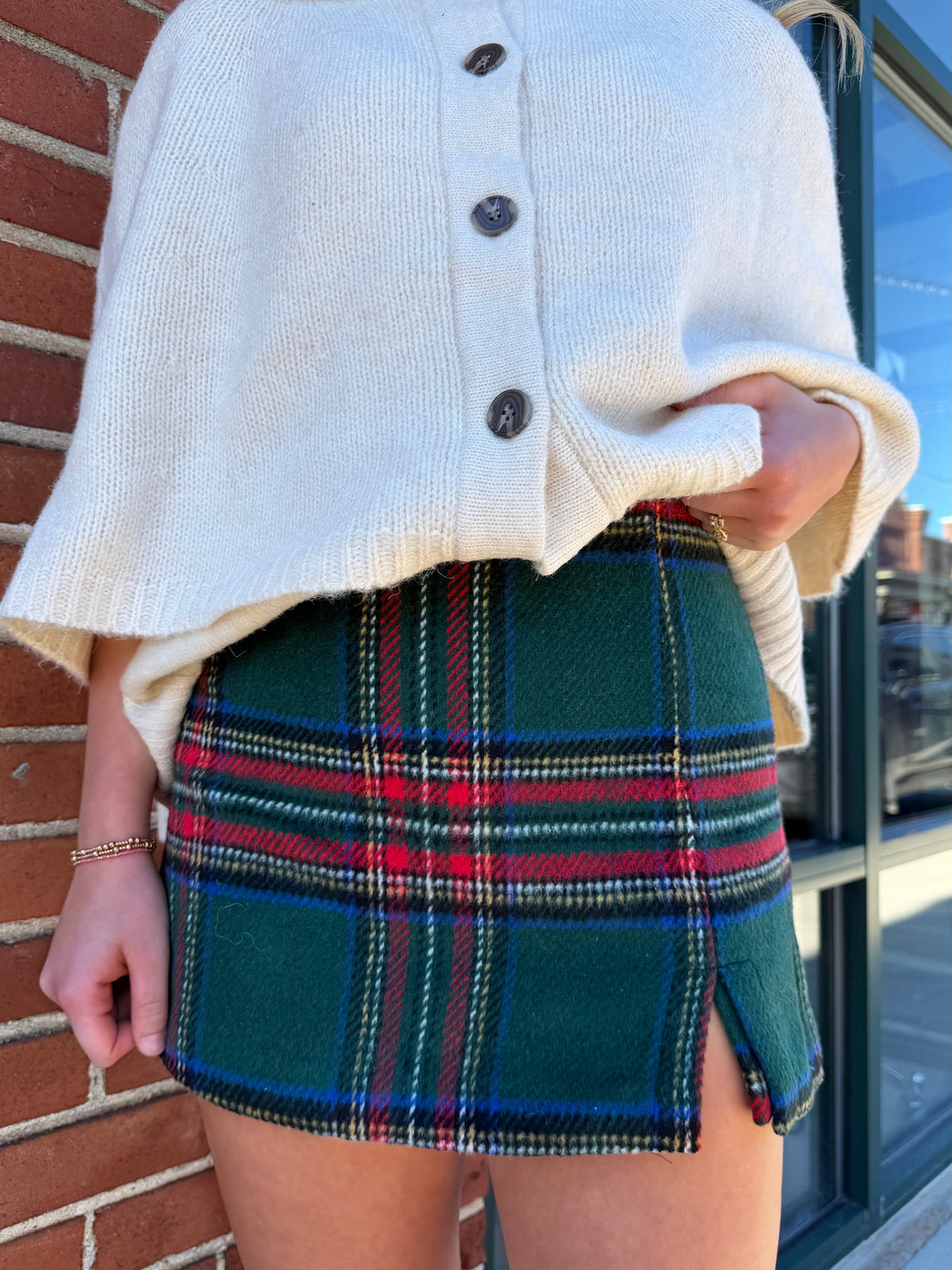 Paisley Plaid Skort