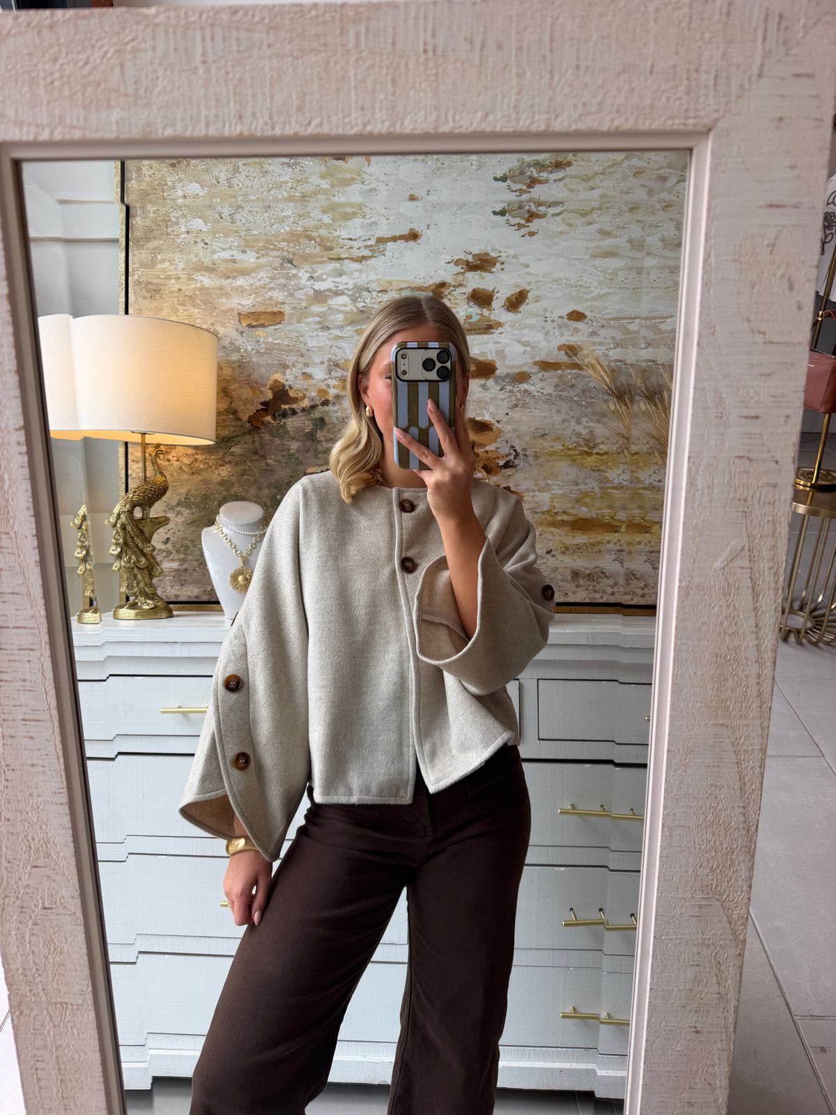 The Ivory Button Pullover