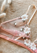 Load image into Gallery viewer, Daisy Embroidered Mesh Bralette
