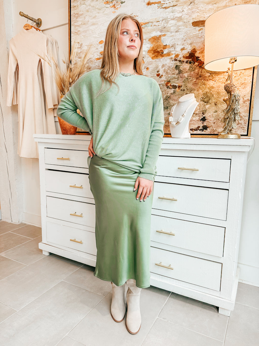 The Aby Grace Satin Skirt