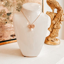 Load image into Gallery viewer, Adeline Pearl Bow Necklace
