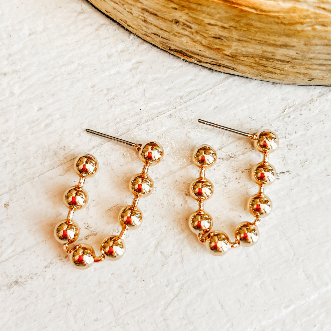 Dotted Hoop Earrings