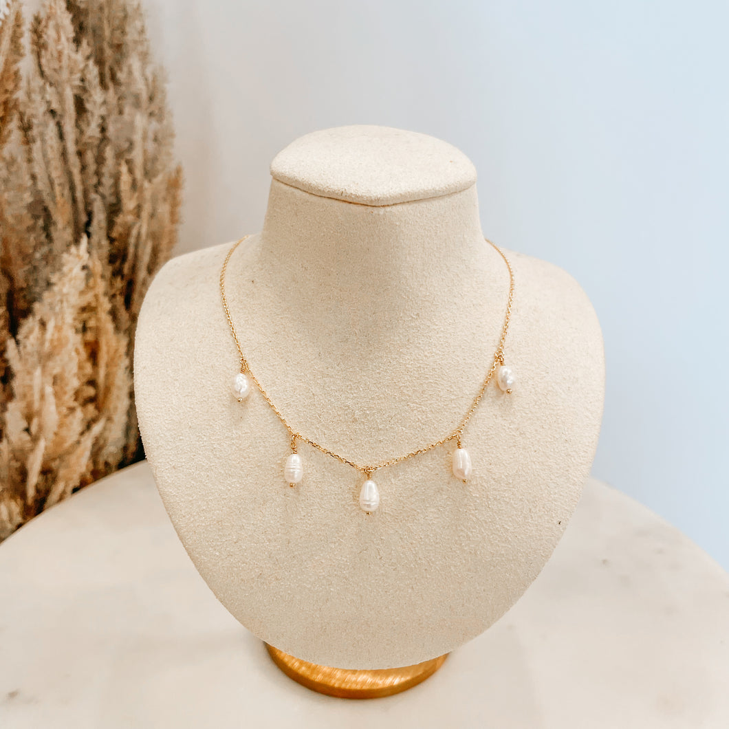Gold Dipped Ocean Pearl necklace