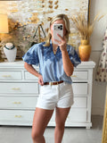 Blue Lace Harbor Blouse