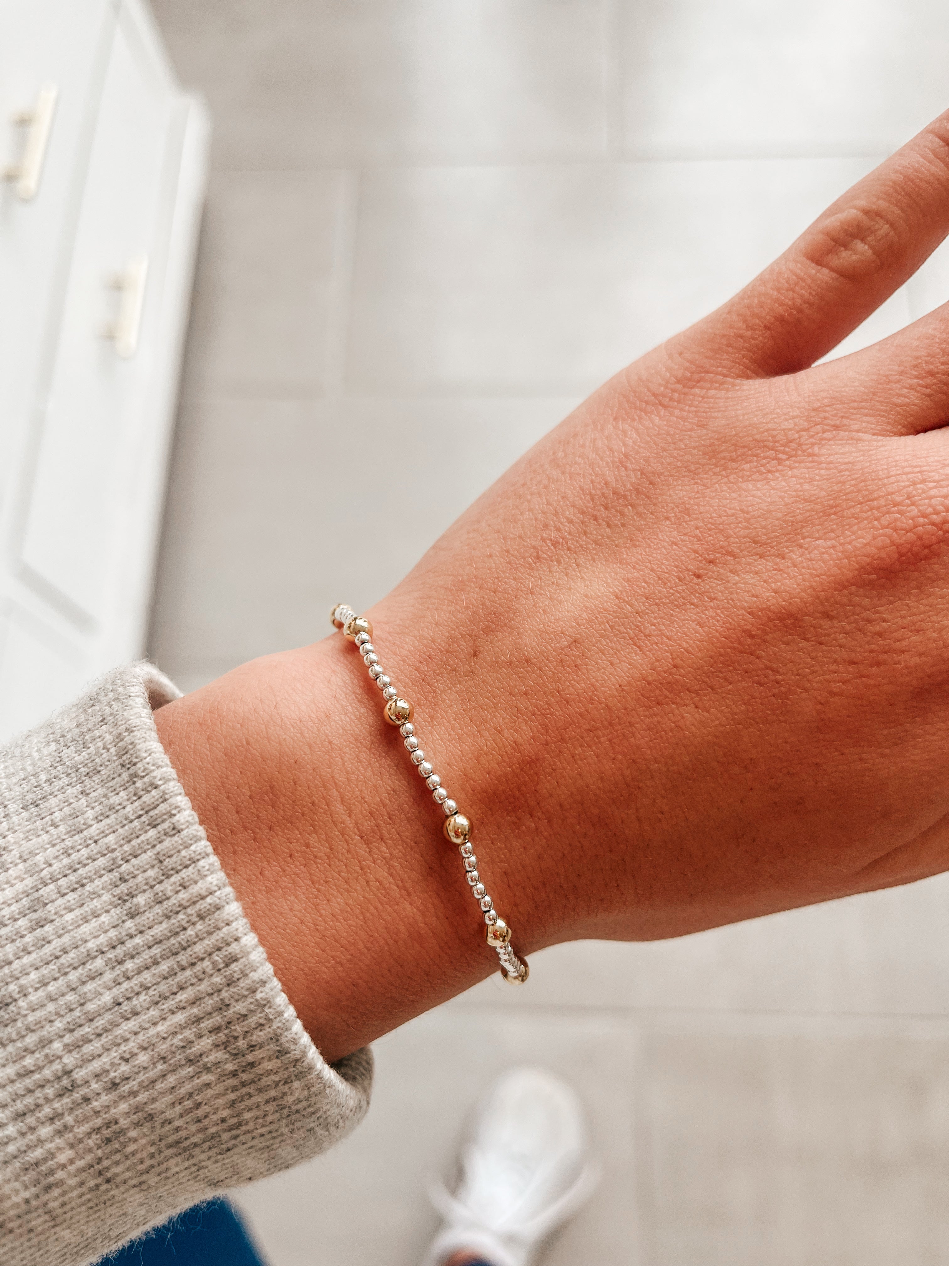 The Malibu Mix Collection 14k Gold Filled And Sterling Beaded Bracelets