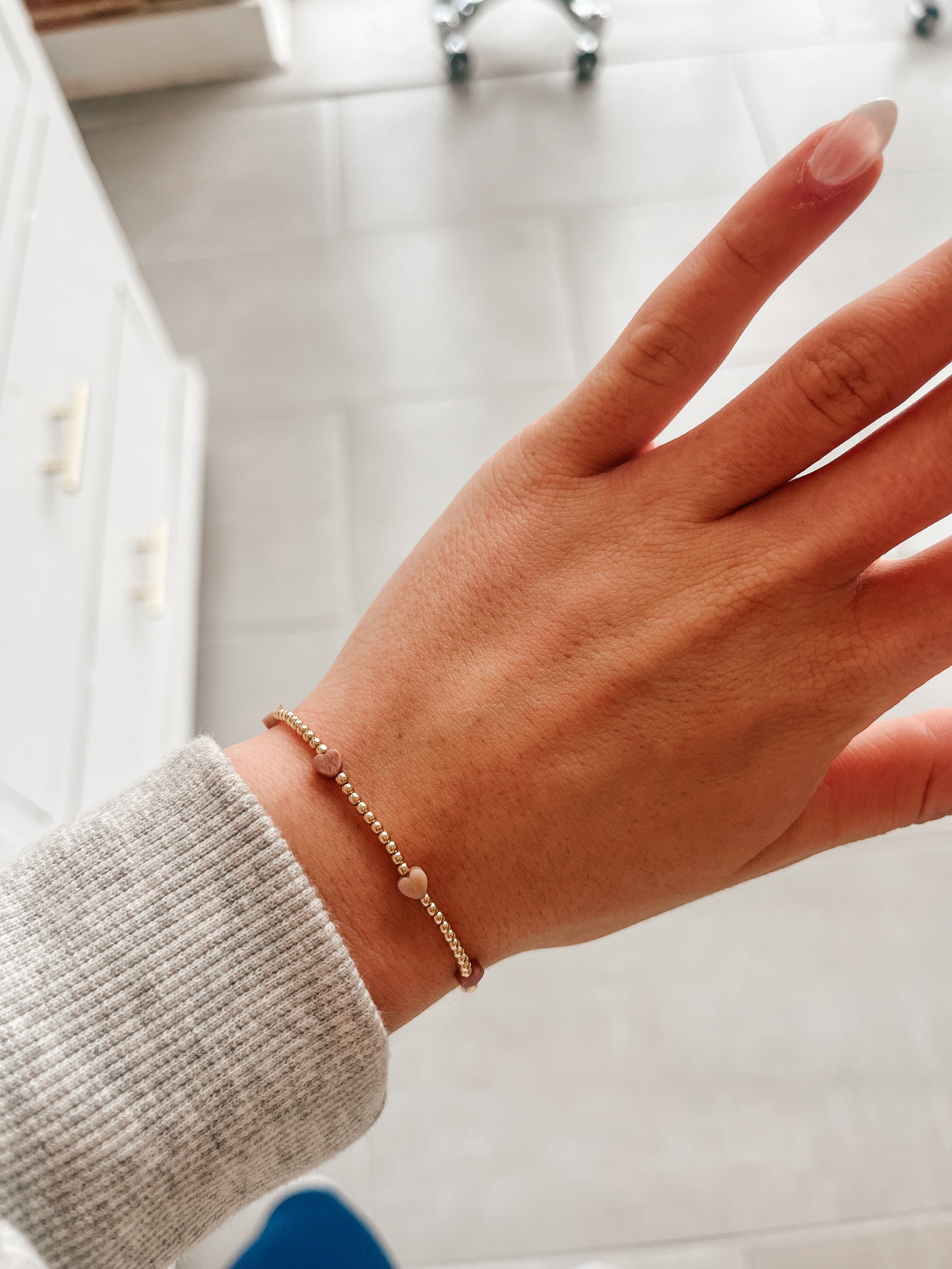The Love Bracelet in Lilac Natural Stone