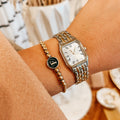 Gold Beaded Initial Bracelet