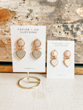 Natural Stone Layered Earrings