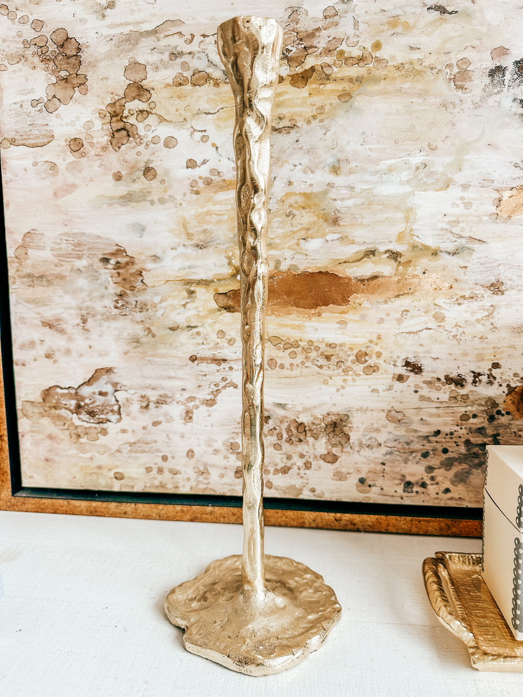 Hammered Candlestick Holder