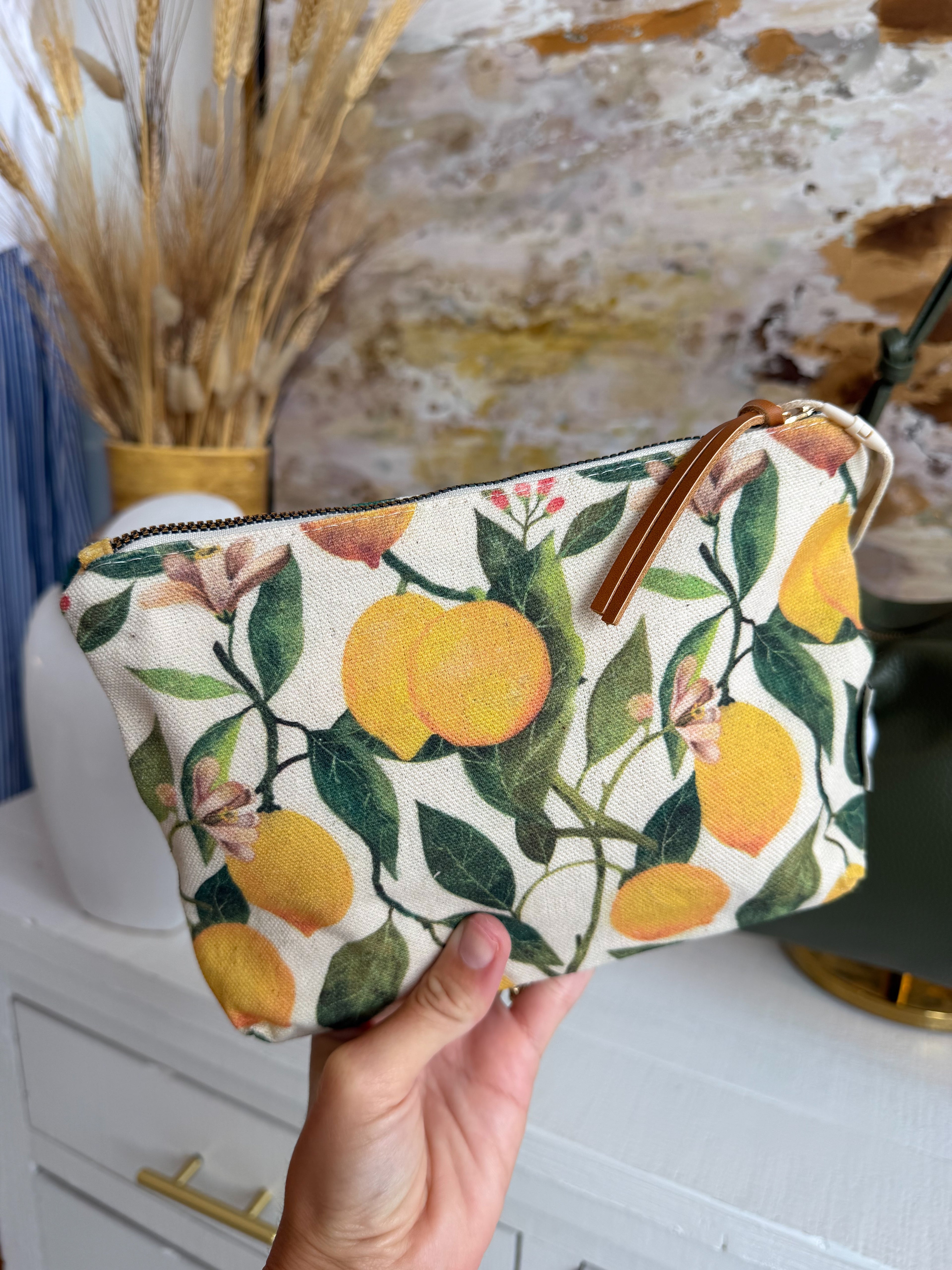 Lemon Canvas Pouch