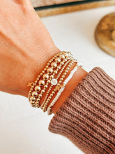 Load image into Gallery viewer, Luxe Cross Bracelet Pearl White
