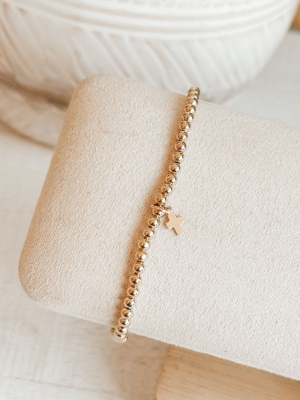 Luxe 3mm Gold Filled Cross Bracelet
