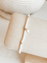 Load image into Gallery viewer, Luxe Cross Bracelet Pearl White
