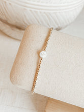 Load image into Gallery viewer, 14K Gold Filled 2mm Cross Mother Of Pearl Bracelet
