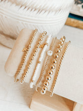 Load image into Gallery viewer, Luxe Cross Bracelet Pearl White
