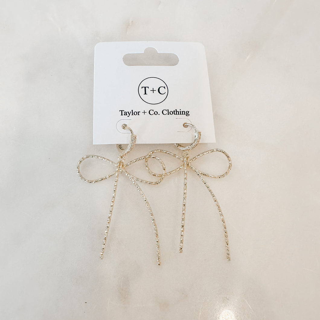 Dangly Bow Earring