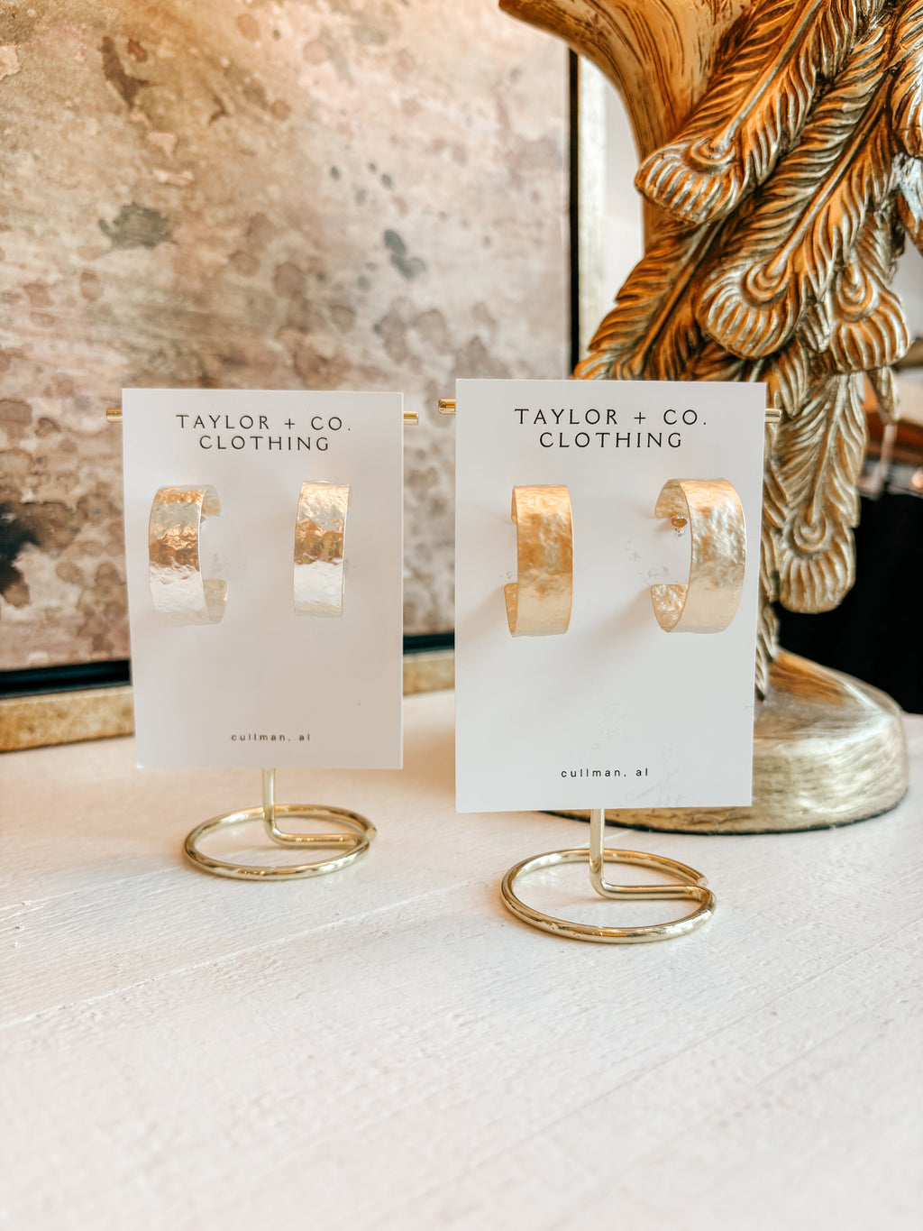 Eliza Textured Hoops