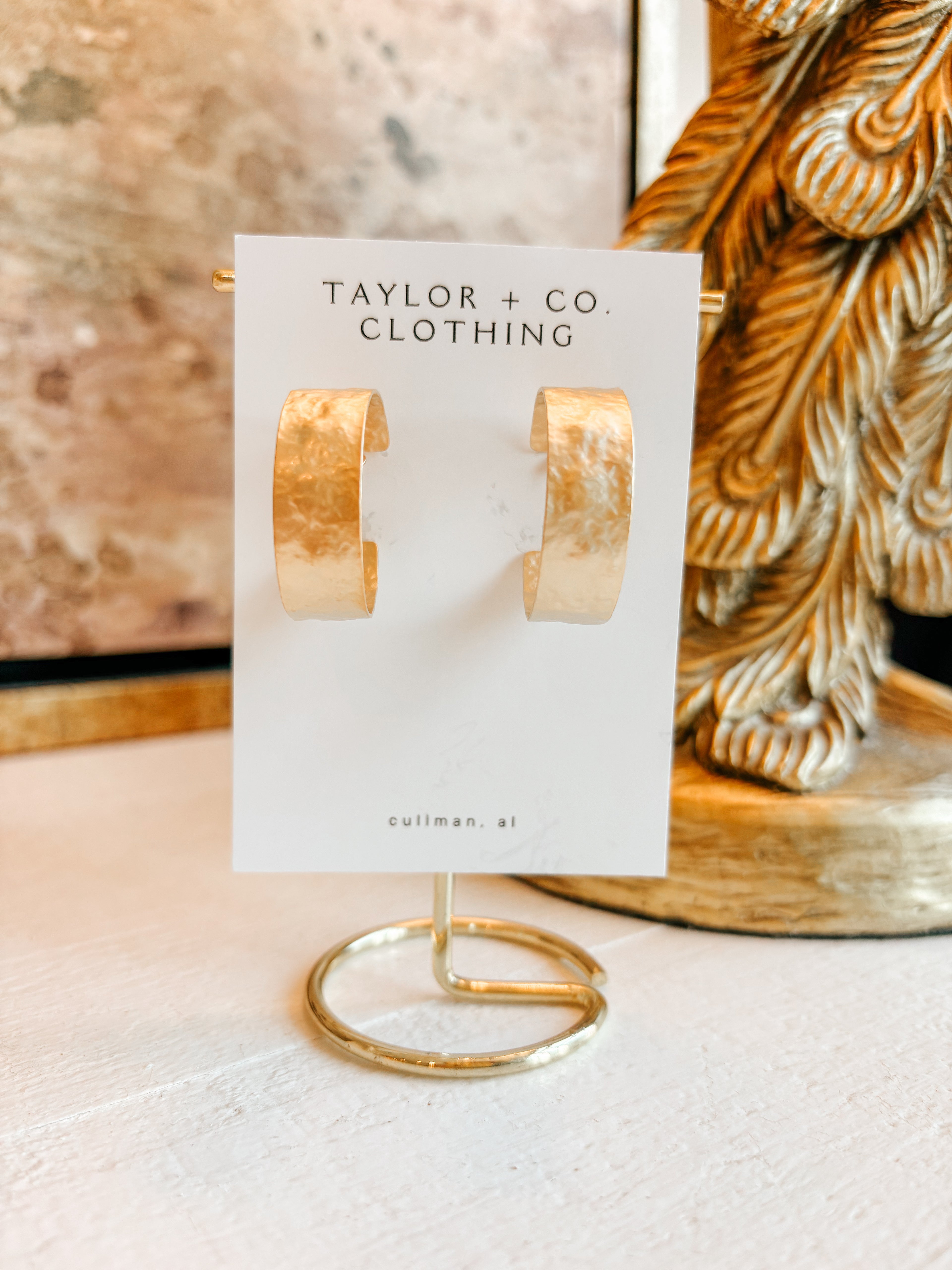 Eliza Textured Hoops