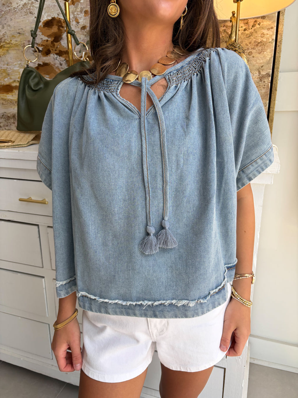 Willow Denim Top
