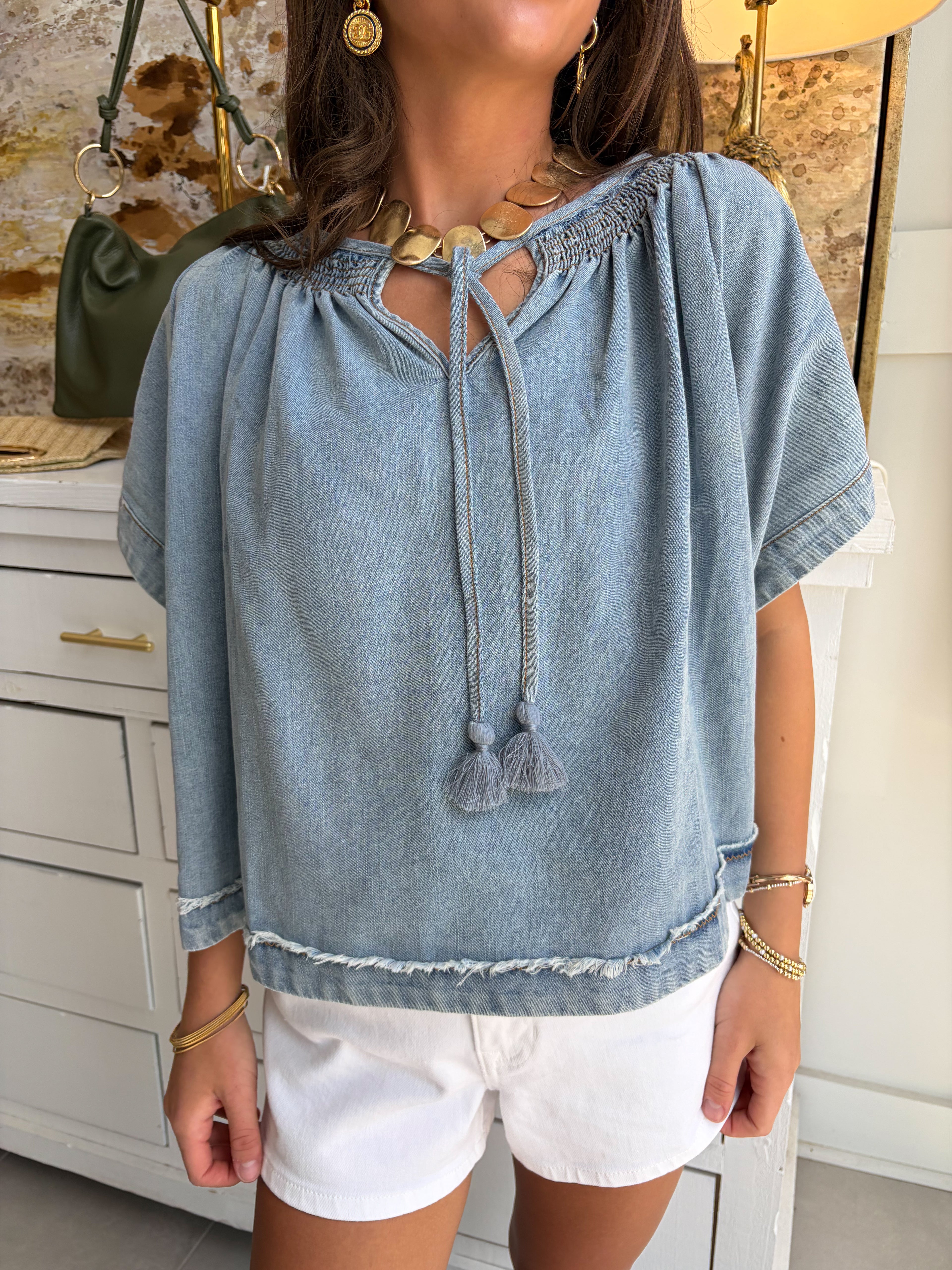 Willow Denim Top