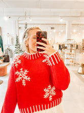 Load image into Gallery viewer, Falling Snowflakes Sweater
