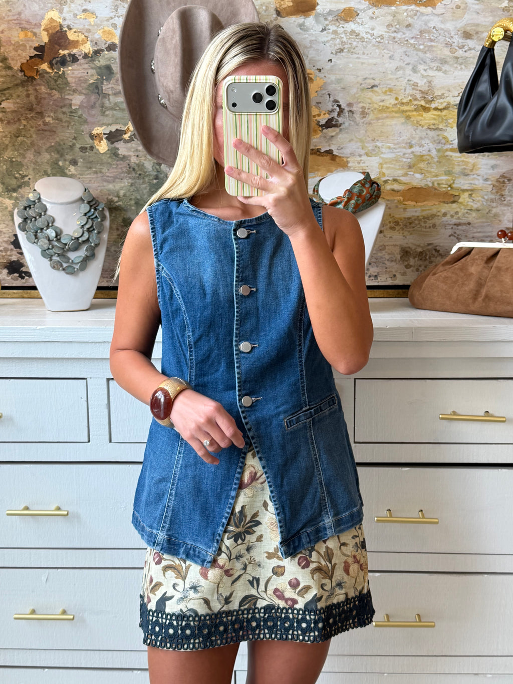 Dreamed Of Denim Vest Top