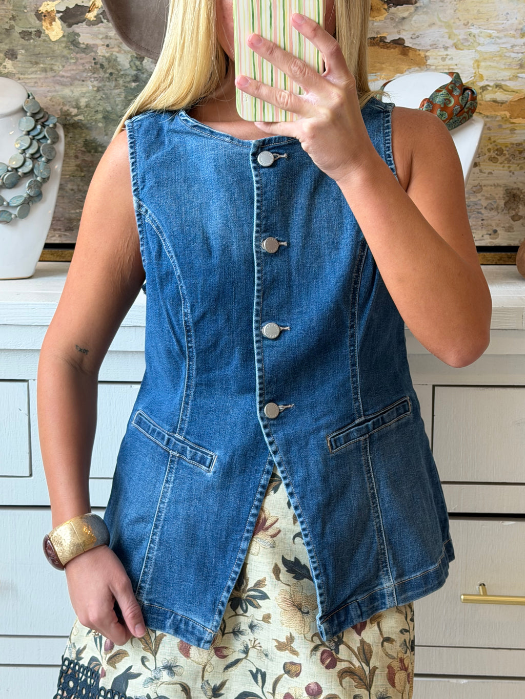 Dreamed Of Denim Vest Top