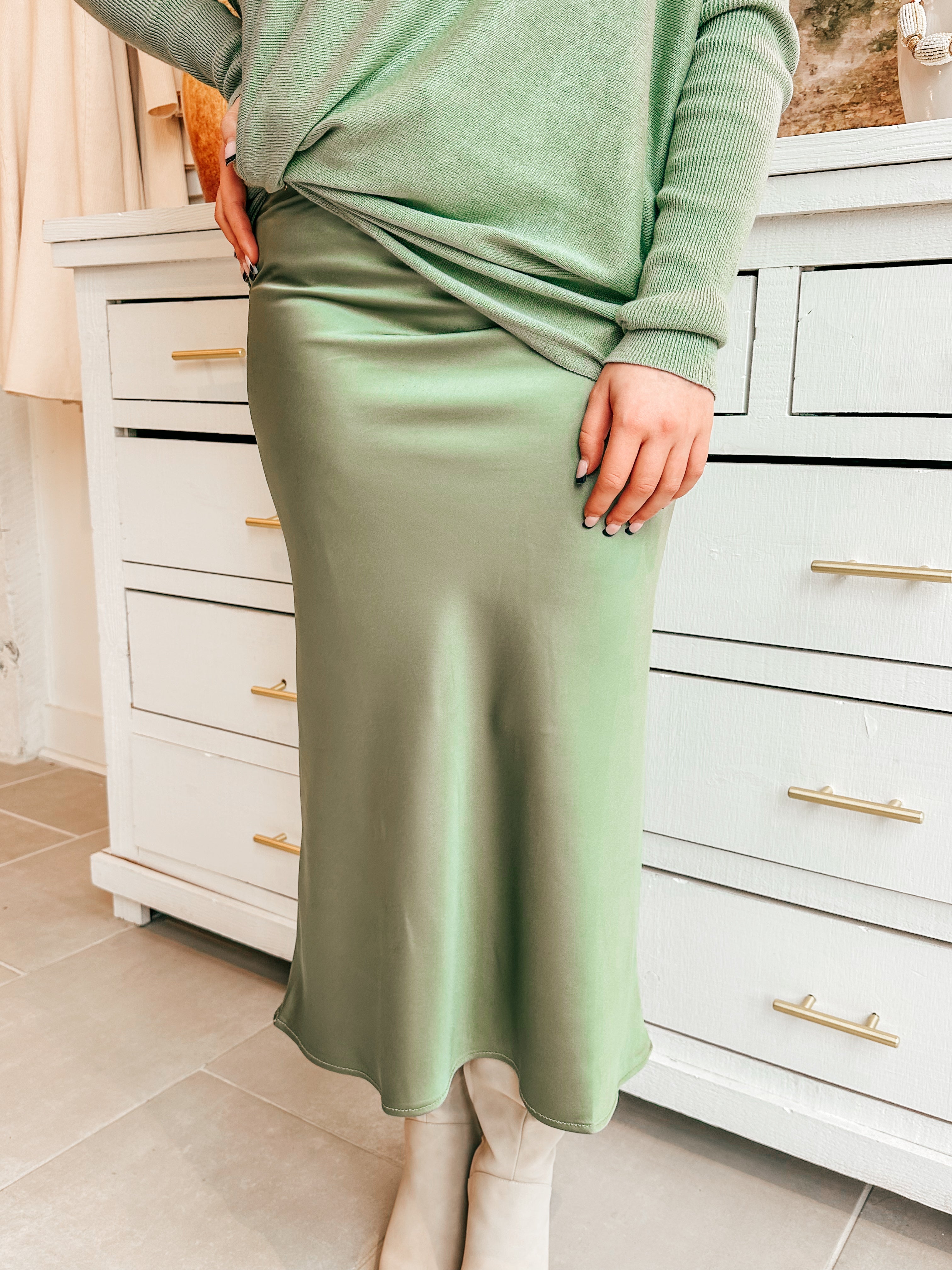 The Aby Grace Satin Skirt