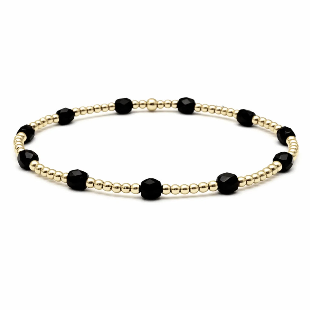 The Key West Bracelet in Black 14K Gold Filled -7”