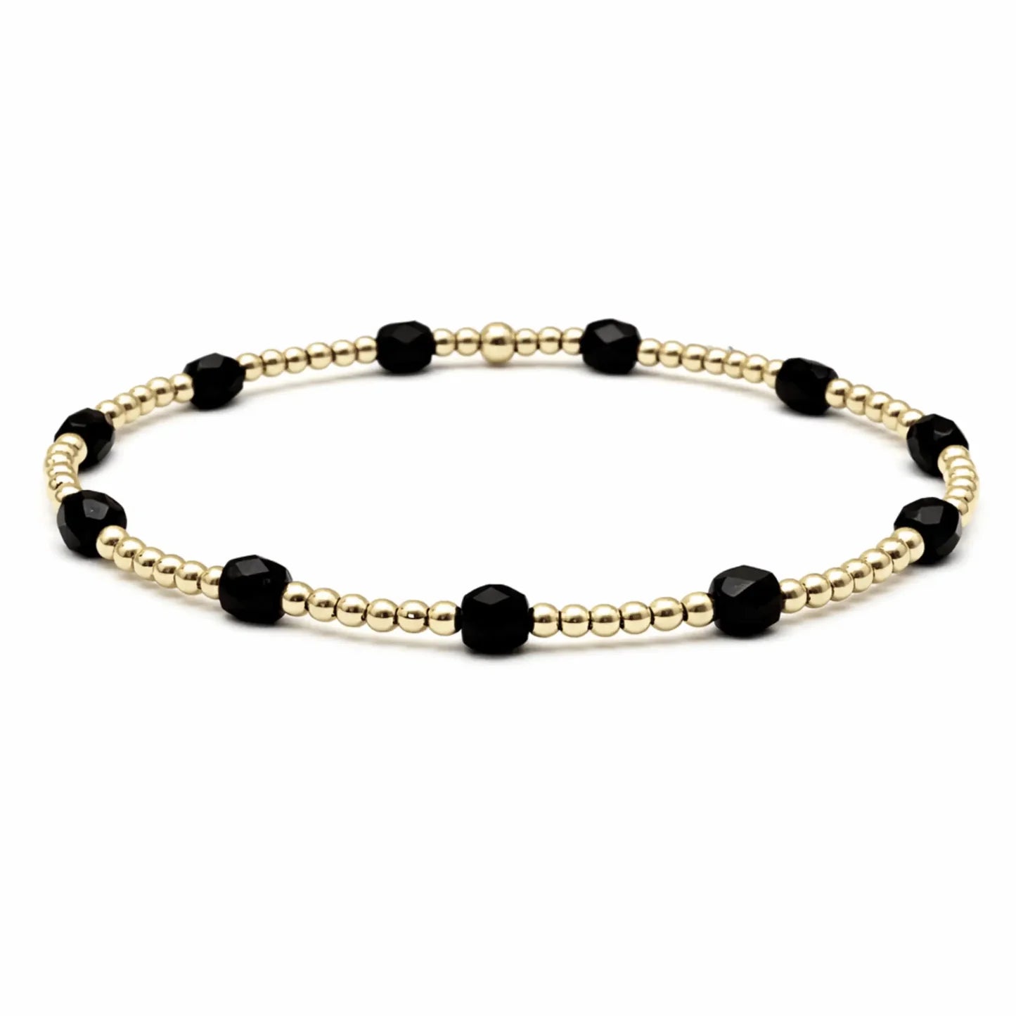 The Key West Bracelet in Black 14K Gold Filled -7”