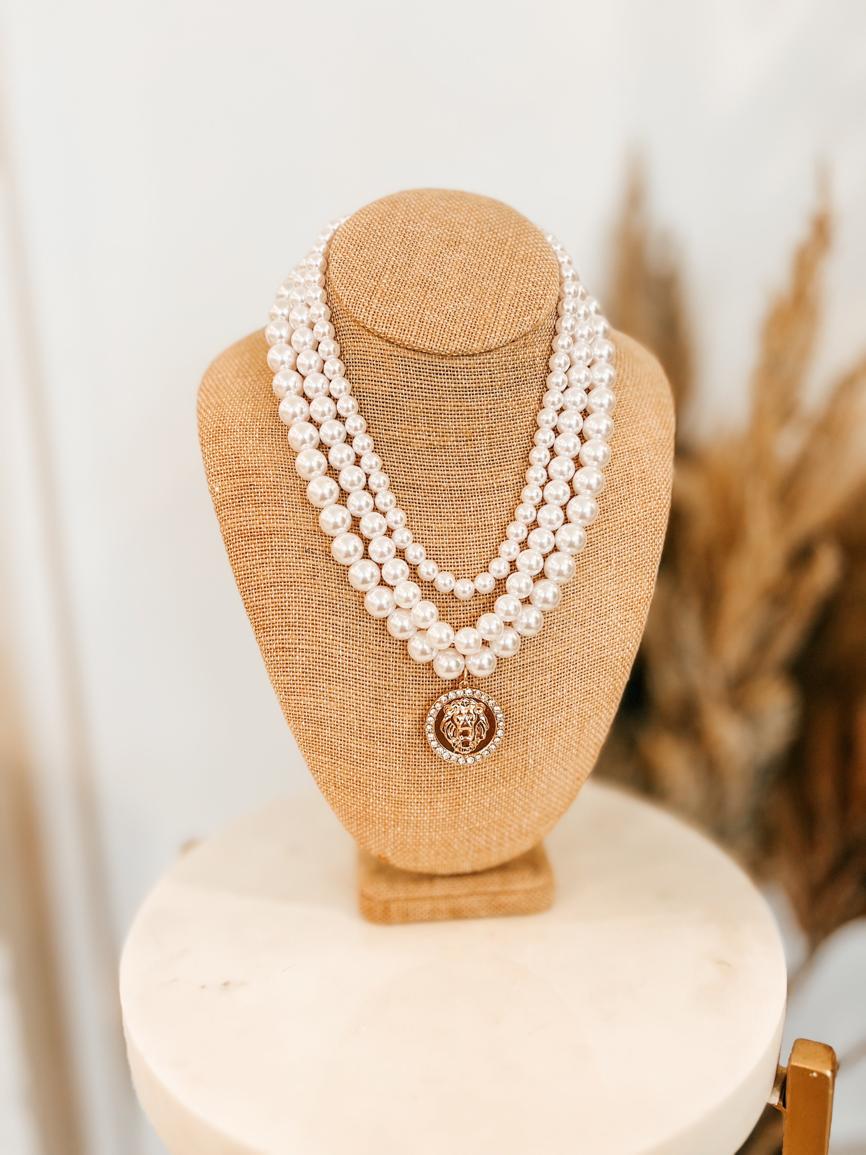 Pearl Lion Necklace