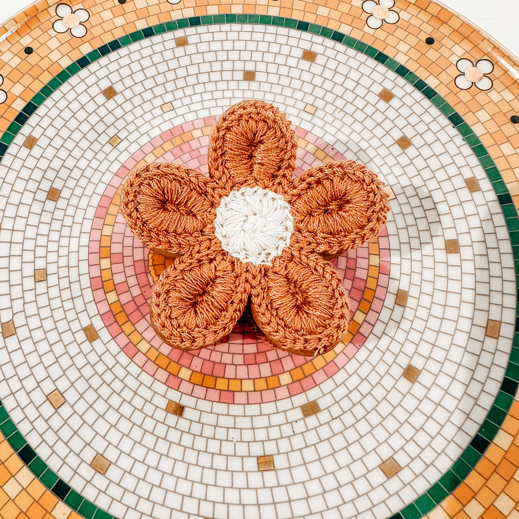 Cross Stitch Flower Clip