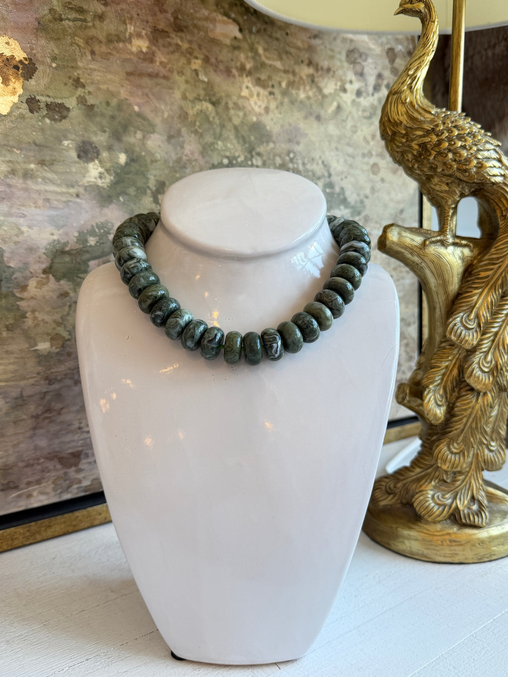 Moss Beaded Necklace