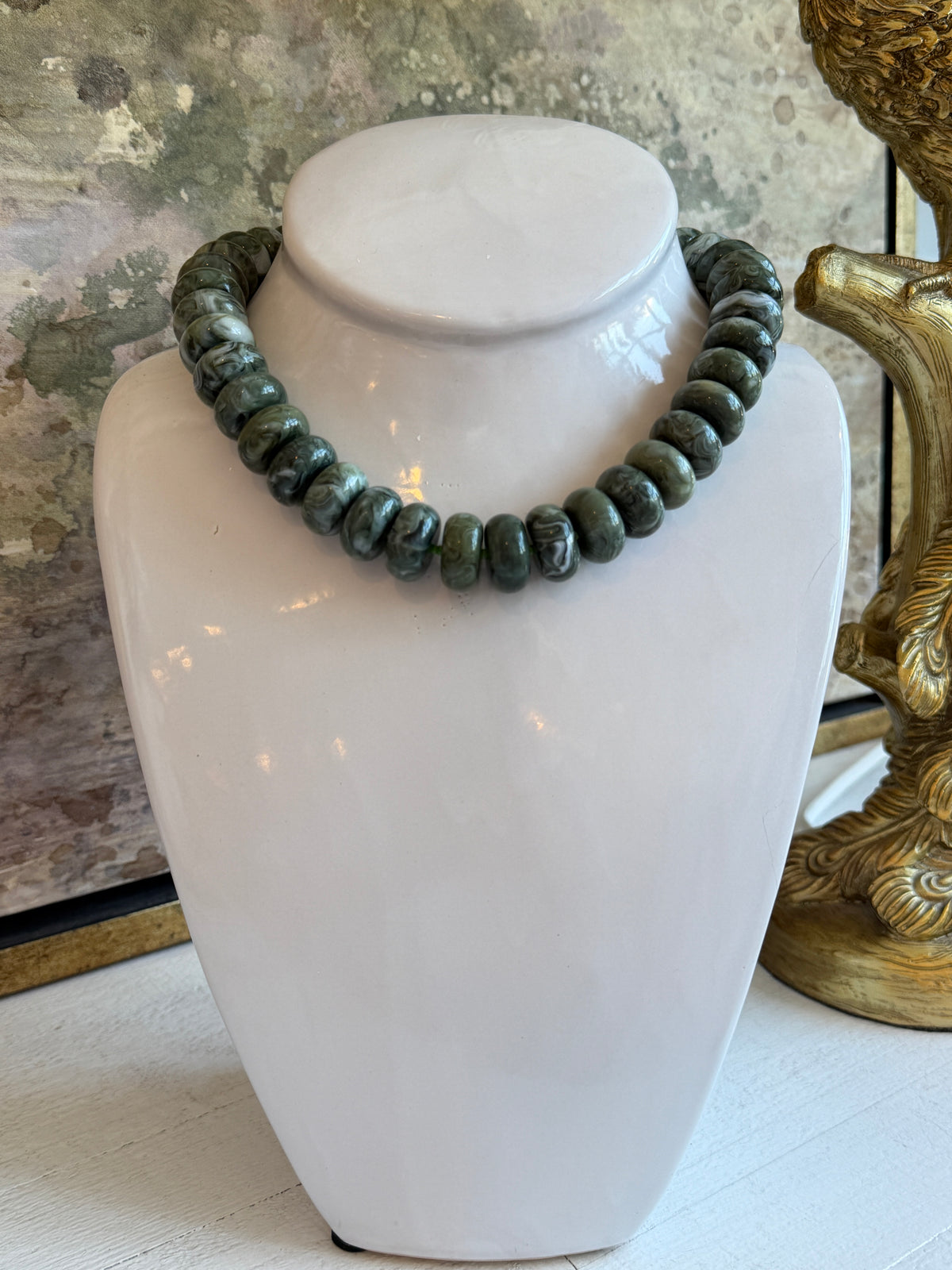 Moss Beaded Necklace