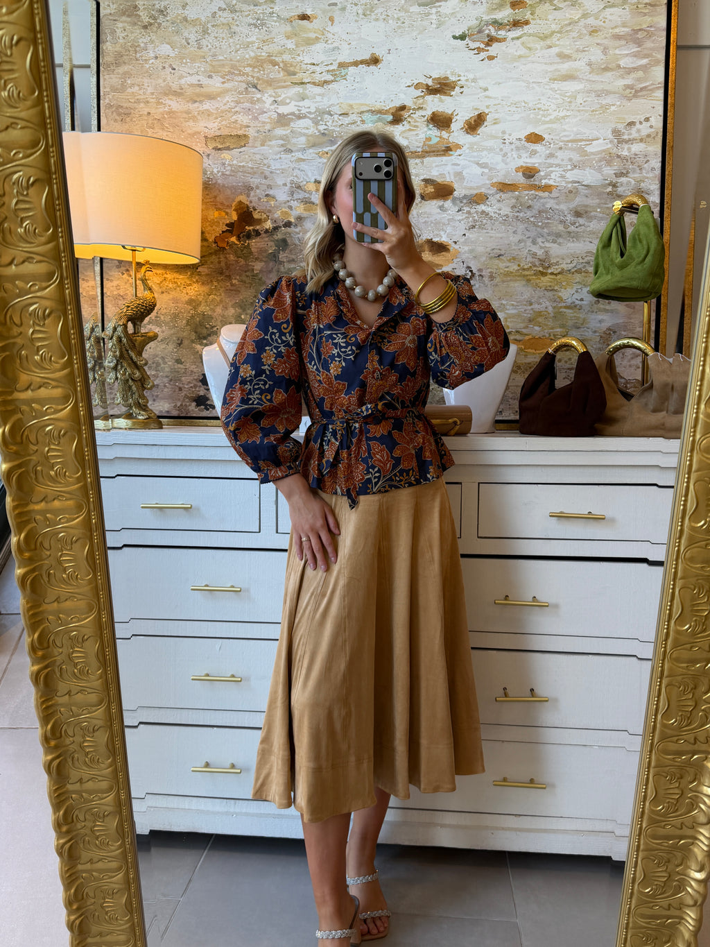 Autumn Bloom Wrap Top