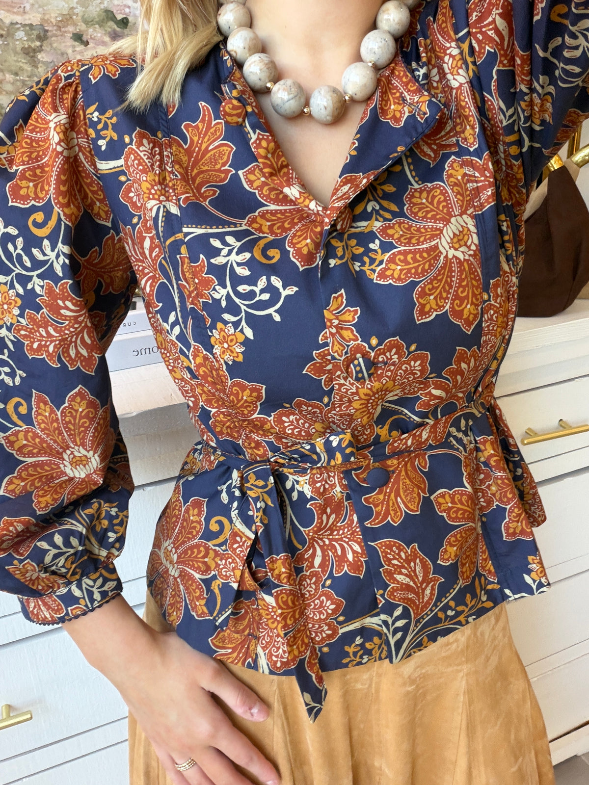 Autumn Bloom Wrap Top