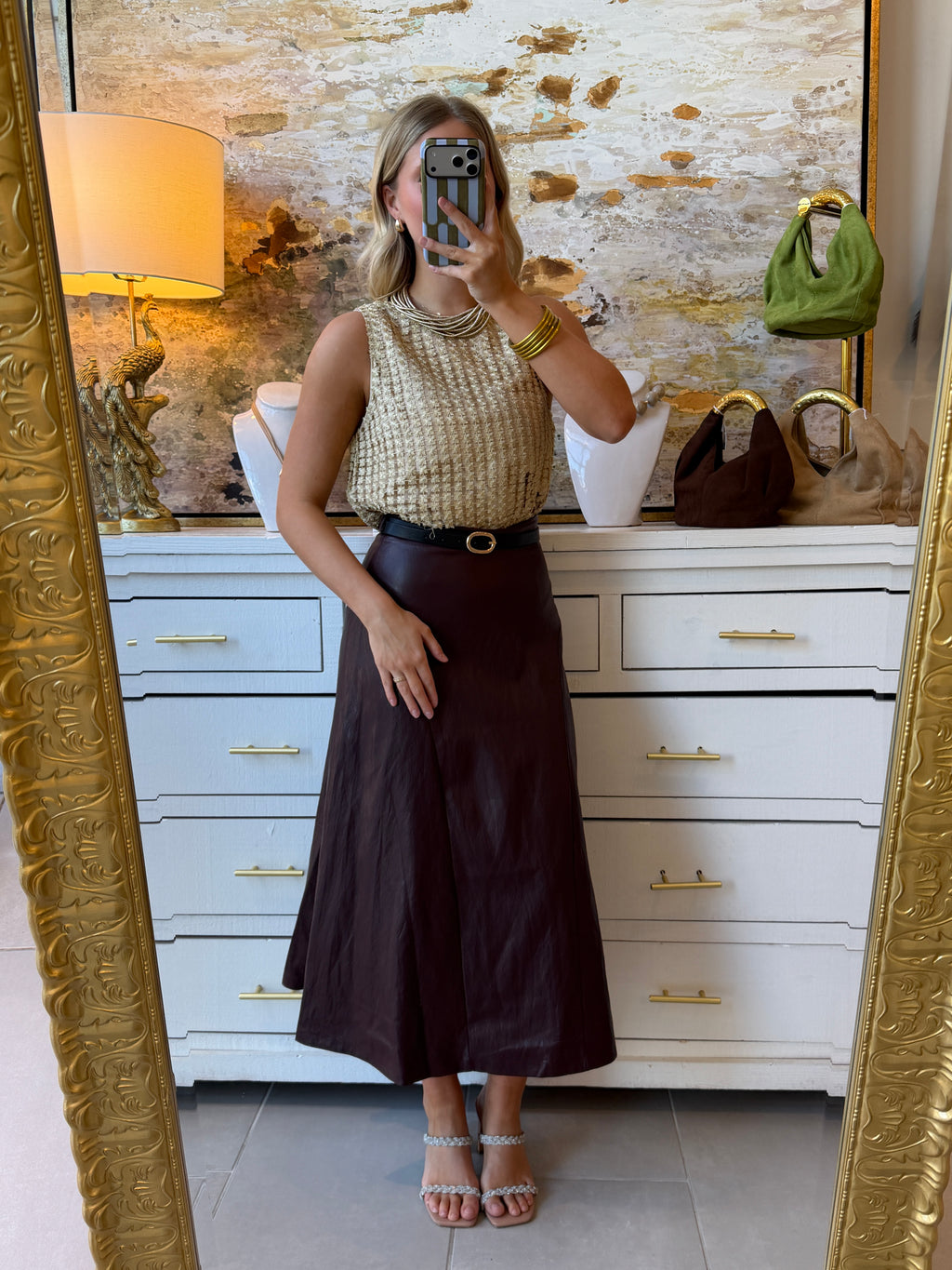 City Girl Leather Skirt