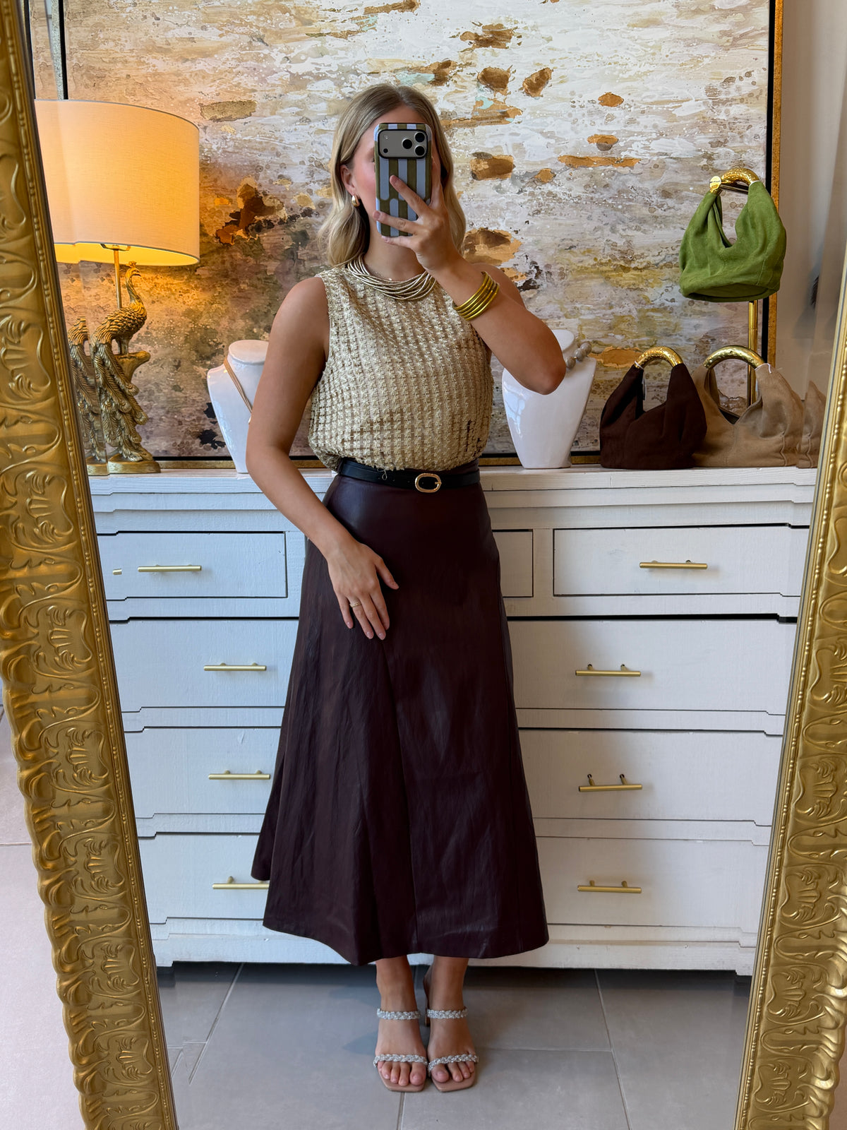 City Girl Leather Skirt