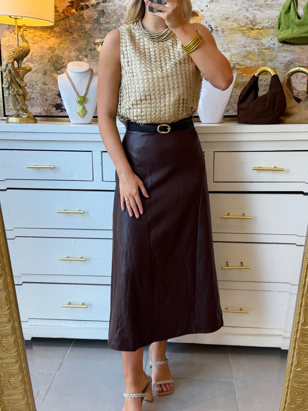 City Girl Leather Skirt