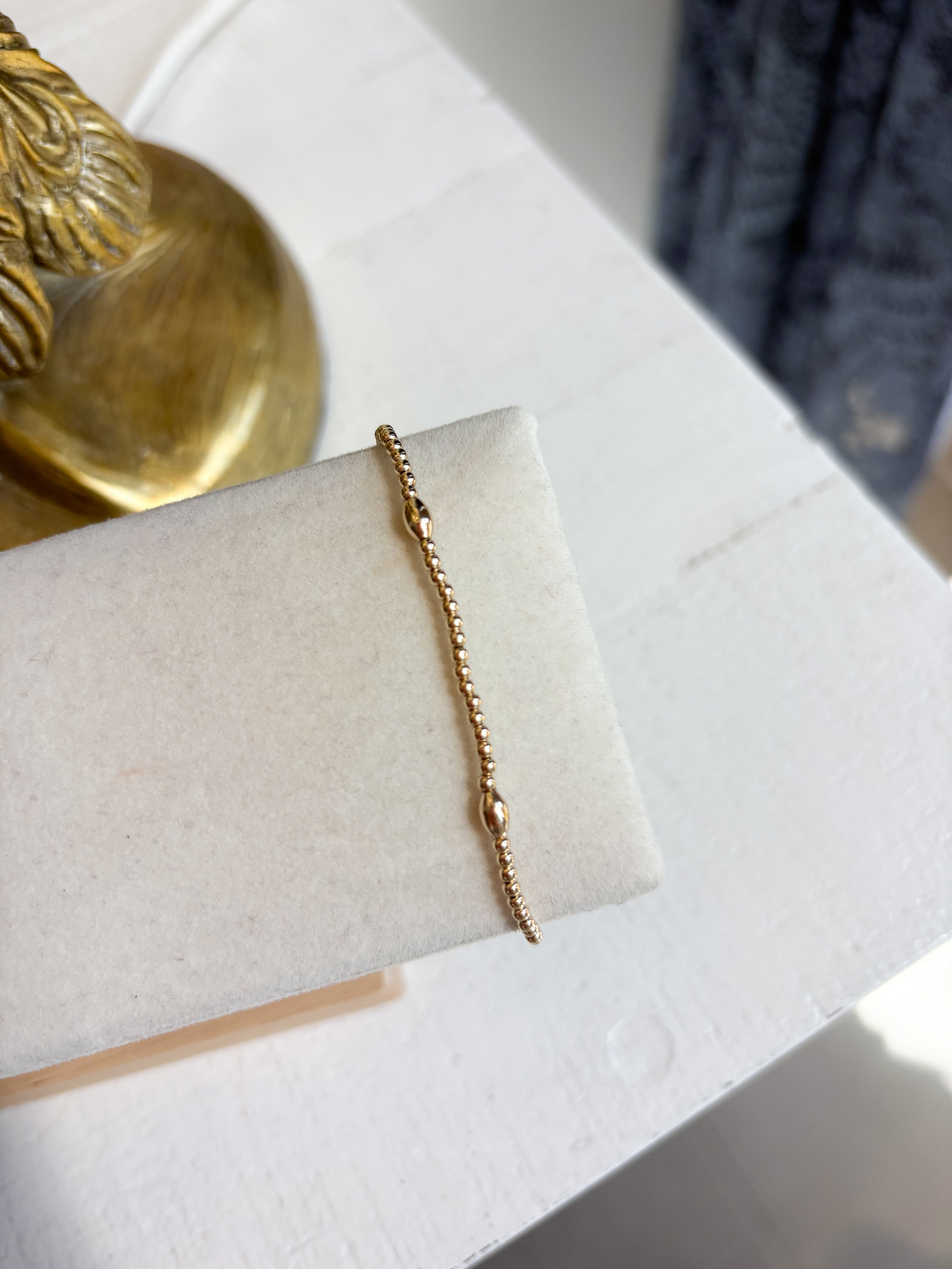 Classic Oval All Gold 14K Gold Bracelet - 7”