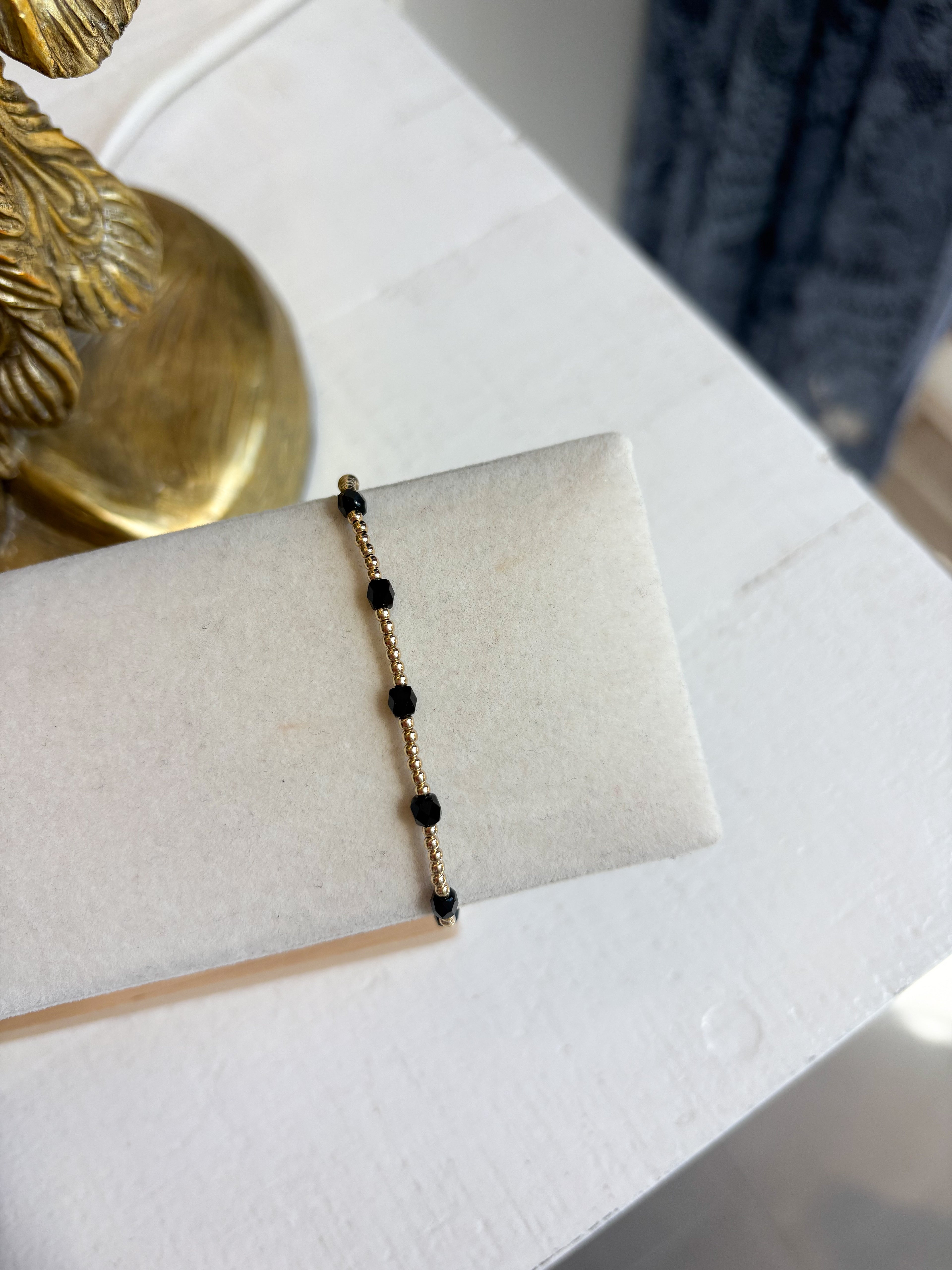 The Key West Bracelet in Black 14K Gold Filled -7”