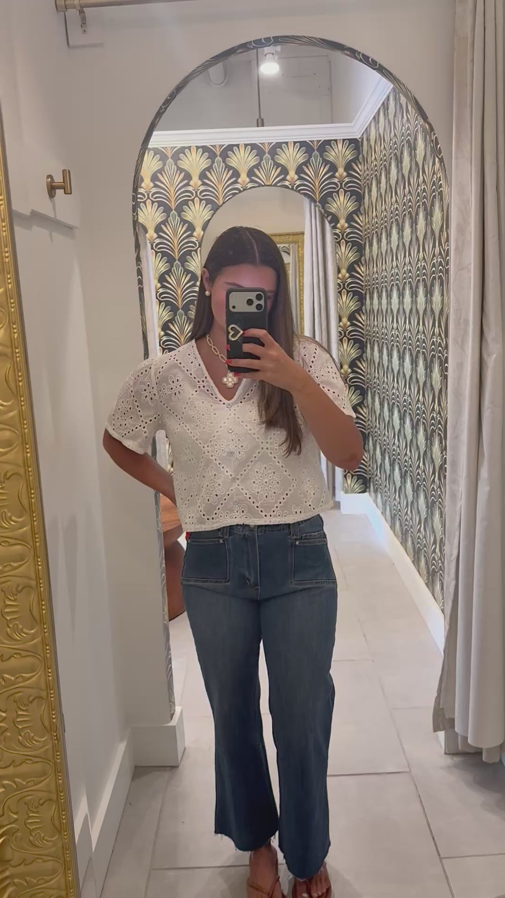 Sweetheart Eyelet Top