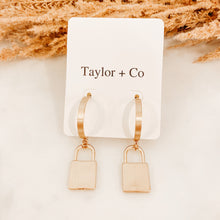 Load image into Gallery viewer, Amber Lock Earrings
