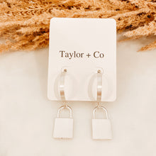 Load image into Gallery viewer, Amber Lock Earrings
