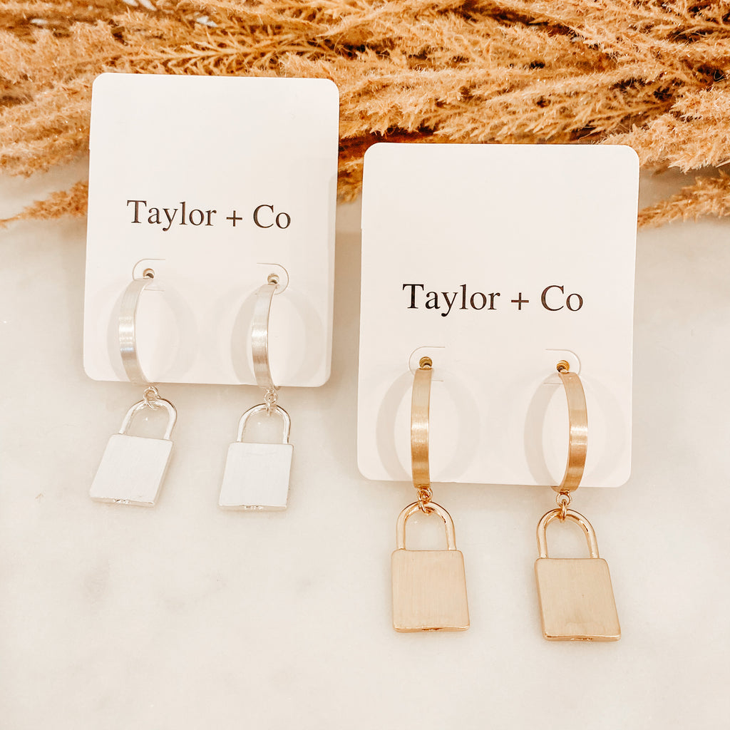 Amber Lock Earrings